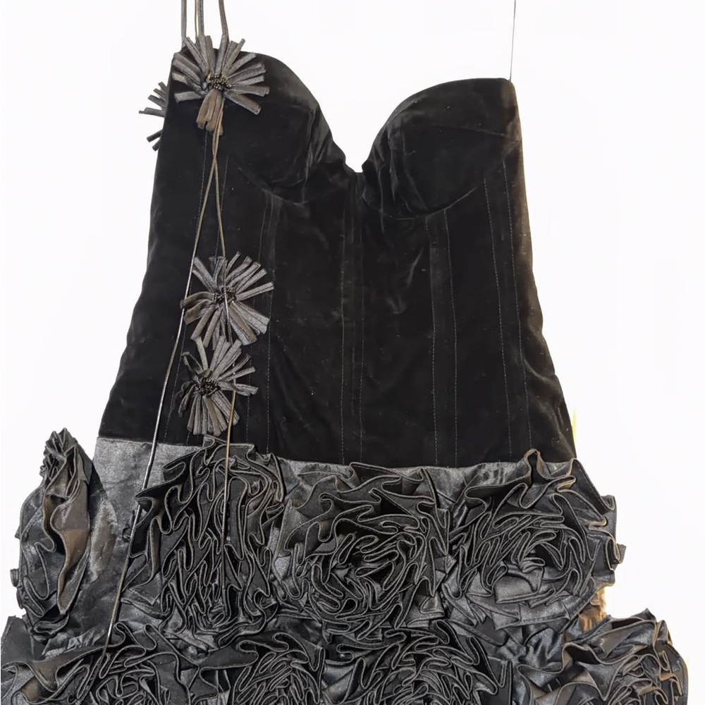 Custom Elegant Black Strap Dress